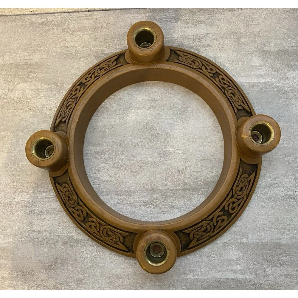 Vintage Celtic Knot Candle Holder Advent Wreath By Abbey Press Irish 12 1/4